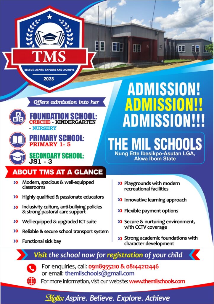2026/2027 Session Admissions Now Open 2026/2027 admission banner of Mil Schools